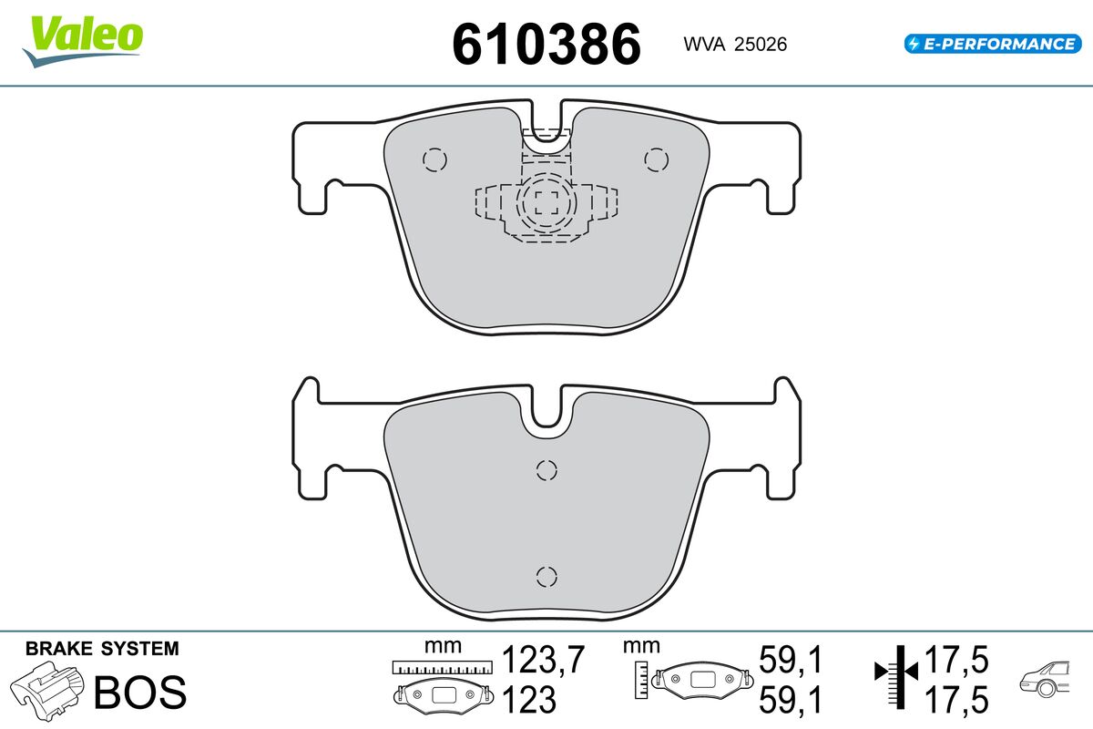 VALEO Fékbetét, mind 610386_VALEO